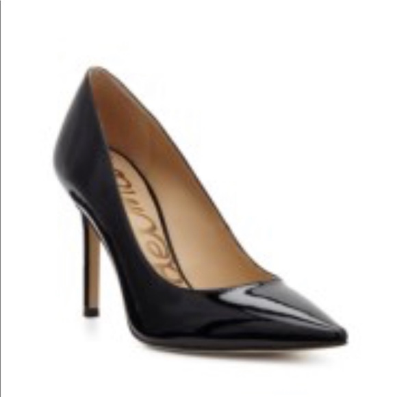sam edelman black patent leather pumps